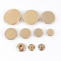 가죽 핸드프레스 각인기 가죽공예 도장 다이어리 20 세트 Meeteel 10-25mm 스냅 패스너 금속 보도 단추 의, 01 LightGold_03 15mm