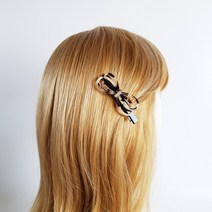 시크몽 프랑스핀 트윈 리본 데일리 헤어핀 집게핀