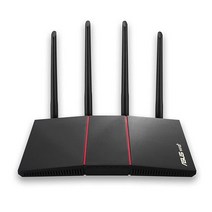 ASUS AX1800 Wi-Fi 6 라우터 (RT-AX55) 듀얼 밴드 기가비트 무선 속도 및 가치 게임 스트리밍 Ai메시호환 평생 인터넷 보안 부모 제어 MU-MIMO OFDMA, Router_AX1800 | Black