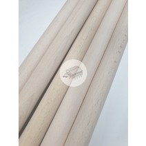 우드창고 비치(너도밤나무) 프리미엄 목봉 25파이X2400mm 국내가공 원주목 기둥재 원주봉 환봉 셀프인테리어 홈데코