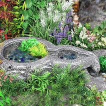 표주박 분수 (모터포함) 정원 연못 수반 수조 어항 장식 분수대 천연 가습기