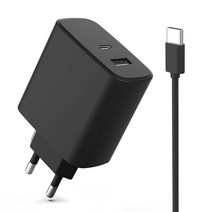45W 초고속충전기 USB PD PPS 듀얼 초고속 갤럭시 충전기 2포트 (케이블포함), 1.2m c to c (케이블 포함), 블랙
