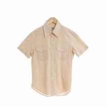 라코스테스포츠 베이비핑크 체크 면혼방 포켓반팔셔츠 여자 S [85] 7347