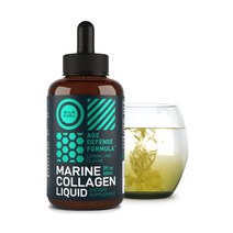 해양 액체 콜라겐 펩타이드 보충제 1 000mg 가수분해 마린 플러스 10mg 히알루론산 야생 연료 털 피부 손톱 관절 지지대 천연 레몬 라임 맛 1개월 2온스BGSL