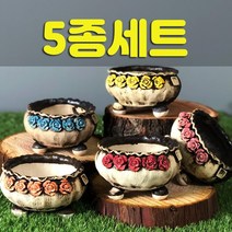 다육맘 국산수제화분 도향#139, 5종세트