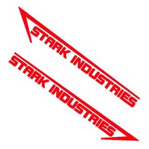 STARK INDUSTRIES 스티커 오토바이 바이크 튜닝 데칼 스티커, STARK INDUSTRIES 반사레드