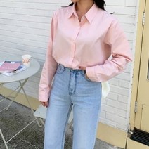 여성 데일리 남방 셔츠 블라우스 제네크 베이직 컬러