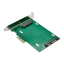 NFHK SFF-8639 NVME U.2 to NGFF M.2 M-Key PCIe SSD 케이스 인클로저 메인보드 교체 인텔 750 p3600 p3700 148619, Green U.2 SFF-8639 to PCI-E