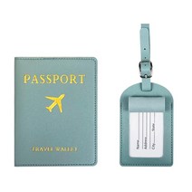 패션 수하물 태그 가죽 여행 여권 케이스 가방 비즈니스 남성 여성 액세서리 커버
