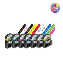 EPSON 엡손 호환 라벨테이프 6mm 9mm 12mm 18mm 24mm 라벨프린터기 테이프, 12mm 흰색바탕/검정글씨-SS12KW