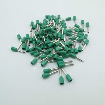 구리 연결 조인트 100pcs E1510 페룰 터미널 코드 엔드 AWG16 1.5mm 와이어 절연 크림프 핀 커넥터 VE1510, [05] E1510-Green, 05 E1510-Green