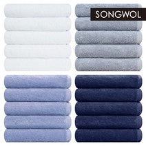 송월타월 항균 코마 40수 180g 수건, 4장, 랜덤(품절컬러제외)