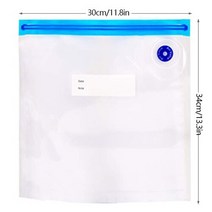 음식물 처리기 쓰레기 냉장고 sous vide bag 재사용 가능한 진공 식품 실러, 1개 30x34cm