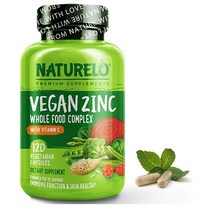 네츄렐로 비건 징크 홀 푸드 컴플렉스 120정 베지캡슐 Naturelo Vegan Zinc, 1개