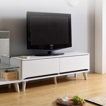 화이트 깔끔한디자인 1200 거실TV장 AV콘솔 43인치