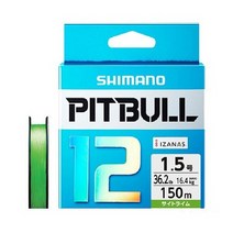 시마노 PITBULL 핏불 12 합사 150m PE, 2호, 사이트 라임