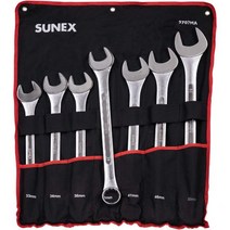 Sunex 점보메트릭 콤비네이션 렌치 세트 7종 롤 케이스 포함 CRV9707MA, 점보메트릭렌치세트