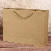 [여로] 무지 가로형 쇼핑백(브라운) (24X17CM) 판촉물 쇼핑 선물가방 봉투 생일 기념일 사은품 포장 행사