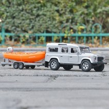 모형트레일러 다이캐스트 1/32 합금 트럭 운송 자동차 차량 모델 다이캐스트 장난감 여행 요트 트레일러, 03 Silvery