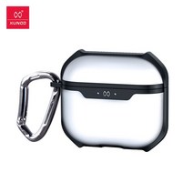 애플 에어팟 3 프로 2 케이스 무선 블루투스 호환 이어폰 투명 먼지 가드 커버, [02] For AirPods Pro, [01] Black Clear