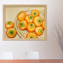 나봄갤러리 감과 바구니 감그림 액자, 3.내츄럴 액자