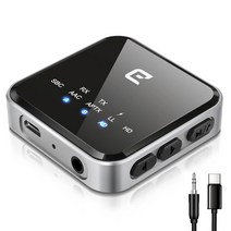 Eletoker Bluetooth 5.2 트랜스미터 수신기 aptx-LL aptX HD aptX-Adaptive 대응 핸즈프리 통화 대응 저지연 수신기 송신기 1대 2역 2대 동시 접속