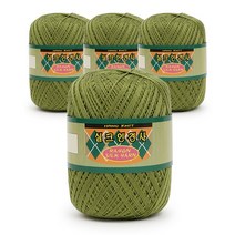 필립섬유 쎄비 실크 인견사 뜨개실 90g x 4p, 862 올리브, 4개