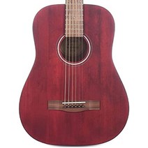 기타 전자 일렉트릭 fender 펜더 미니 어쿠스틱 기타 fa-15 34 scale steel with gig bag walnut fingerboard red 포함 일본 직배송, 빨간색