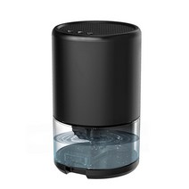 al 원룸제습기 1000ML 휴대용 프리미엄 제습기 2 in 1 공기 청정기 방 주방 음소거 수분 흡수 장치 가정용 전기 공기 건조기 프리미엄 제습기 공기 청정기, 03 Round Black_01 Eu 플러그