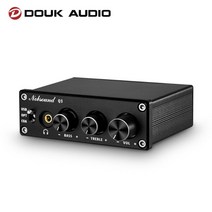 douk 오디오 q3 hifi usb dac 미니 디지털-아날로그 변환기 동축옵션 헤드폰 앰프 고음 저음, 상세내용참조