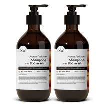 수오가닉 퍼퓸 샴푸워시 스윗피치 1000ml 2개