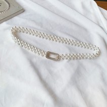 진주장식원피스 큐빅상감 후크 스판 허리체인 여성 보정 밴딩 벨트 2203683239