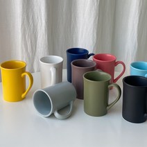 스테이828 무광 큰 대용량 빅 사무실 머그컵 롱 머그잔 9color, 그레이