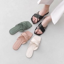 와이드 크로스 슬림 더블 스트랩 슬리퍼(1.5cm) 10984