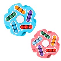 회전 매직빈 큐브 스피너 스트레스 해소 키덜트 버블 피젯큐브 스피너팝잇 신기한 블럭 키덜트, mc227 핑크