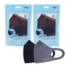 국내생산 에어핏업마스크 2매입 향균99% UV차단 아스킨원단, L 2매입(그레이1매+블랙1매), 2개