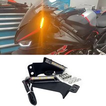 S1000RR 오토바이 미러 블록 LED 세마포어 BMW RR 2019-2022 전면 방향 지시등 표시 등, 01 Black