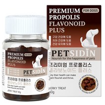 펫시딘 프리미엄 프로폴리스 플라보노이드 플러스 애견 구강 영양제 60g, 1개