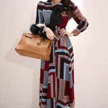 이노뱅크 멀티패턴 페미닌 플레어 셔츠원피스 ZHA168