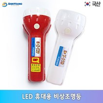 신영 LED 휴대용 비상 조명등 국산 소방점검 대피 안전 공공장소 백색 적색, 레드(적색), 1개