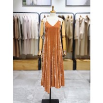 써스데이아일랜드 T218MOP266W PK 벨벳 슬립 원피스(1281432)