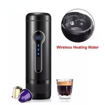사무실 커피머신기 편의점 카페용 가정용 커피메이커 7800mAh 휴대용 자동 커피 머신 15-18 바 무선 난방, 01 Black_04 AU