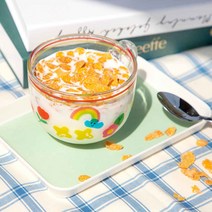 [솜씨당] 나만의 시리얼컵 전사지 유리컵 만들기 DIY 키트 집콕놀이 세트 솜씨키트, 어덜트 도안