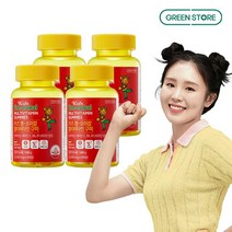그린스토어 키즈 엠오이칼 멀티비타민 구미 21일분x4개, 없음