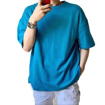 [4XL 5XL 추가] 어깨 넓어보이는 반팔 11컬러 파스텔톤 무지 반팔티셔츠 5XL까지