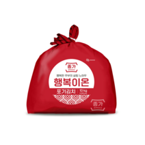 종가집배추김치10kg 행복이온 포기김치 10kg 아삭시원한, 종가집 행복이온 포기김치 10kg