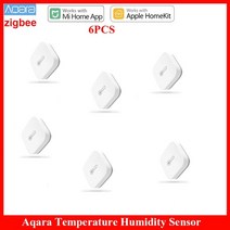 스마트온습도계 온도기록계 원래 aqara 온도 센서 스마트 공기압 습도 센서 스마트 제어 zigbee 스마트 홈 xiaomi app mi home, 6개