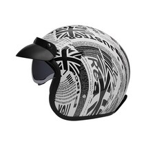 바이크 경량 배달 오토바이 헬멧 오픈 페이스 카페 레트로 빈티지 파일럿 투구 모터바이크 직접 판매, 01 Paper