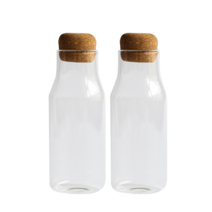 리빙나인 1+1 코르크마개 슬림 유리병 300ml, 2개, 단일