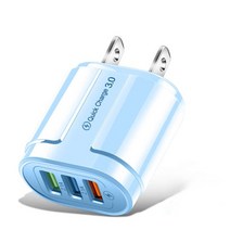 가성비EU 3.1A 3usb 포트 고속충전 표준 여행용 플매트 카펫 러그 어댑터 샤오미 화웨이 호환, 10 Blue US